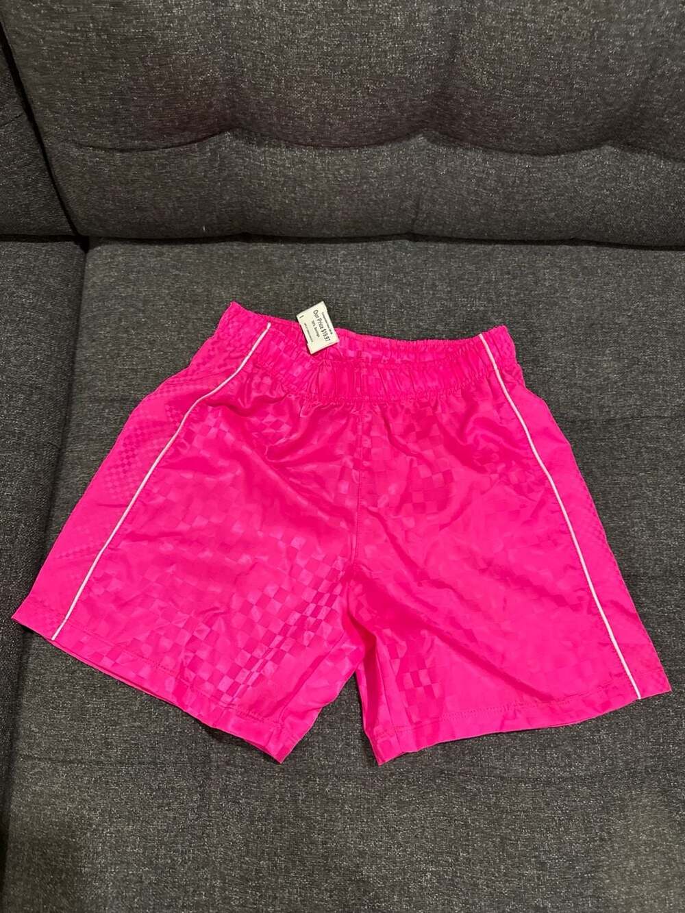 DSG Girls Hot Pink Checkered Woven Soccer Shorts Size Medium 10-12